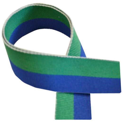Green & Blue Medal Ribbon 80cm (32")