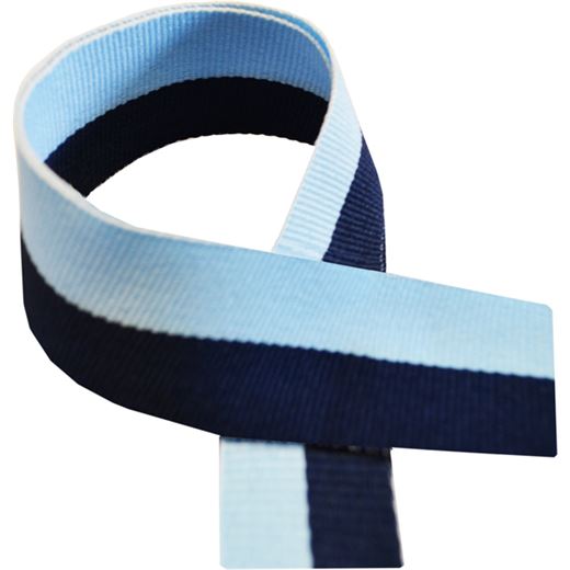 Navy Blue & Sky Blue Medal Ribbon 80cm (32")