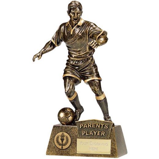 Antique Gold Pinnacle Parents Player Football Trophy 22cm (8.75")