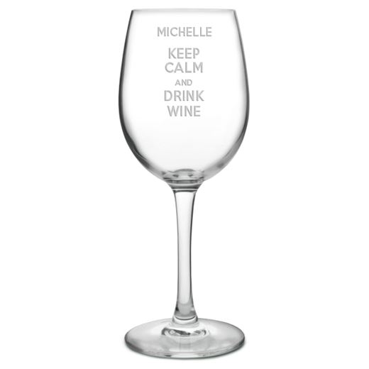 Keep Calm & Drink Wine Large Personalised Wine Glass