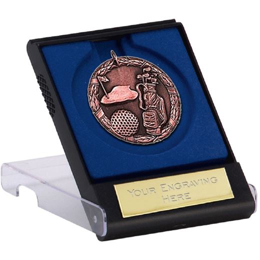 Bronze Laurel Wreath Golf Medal with Medal Case 50mm (2")
