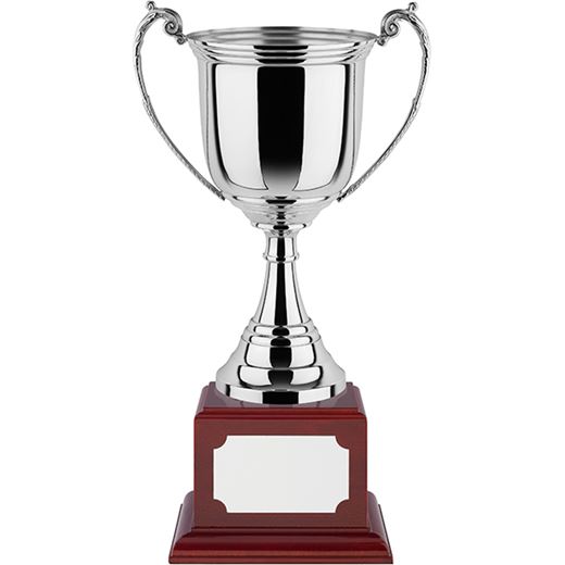 Revolution Nickel Plated Presentation Cup with Rosewood Base 38cm (15")