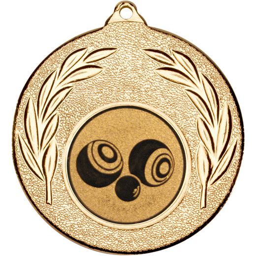 Gold Leaf Medal with 1" Bowls Centre Disc 50mm (2")