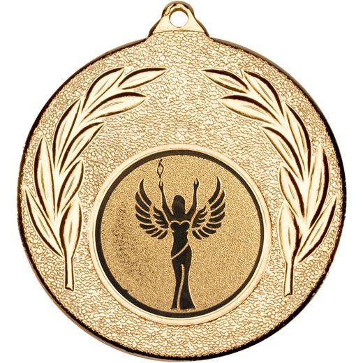 Gold Leaf Medal with 1" Achievement Centre Disc 50mm (2")