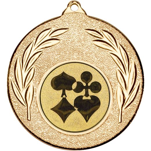 Gold Leaf Medal 50mm (2") with 1" Cards Centre Disc