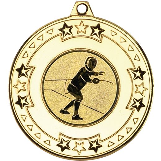 Gold Star & Pattern Medal with 1" Fencing Centre Disc 50mm (2")