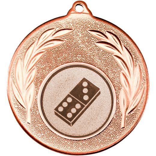 Bronze Leaf Medal with 1" Domino Centre Disc 50mm (2")