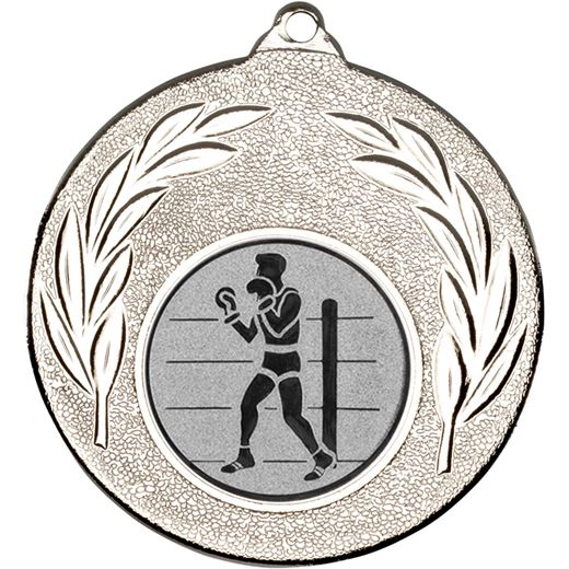 Silver Leaf Medal 50mm (2") with 1" Boxing Centre Disc