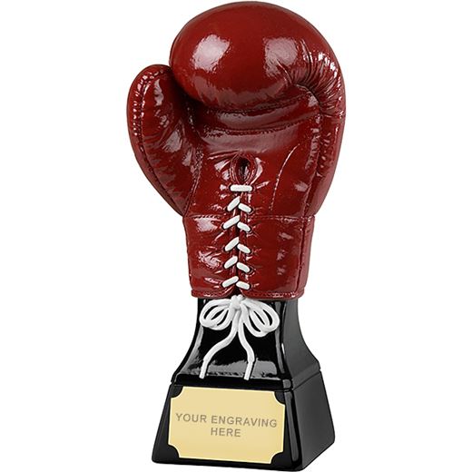 Large 3D Red & Black Boxing Glove Trophy 23cm (9")