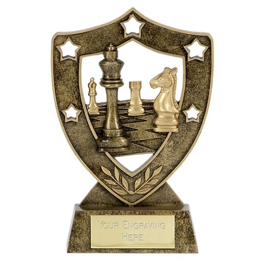Chess Multi Star Shield Trophy 15cm (6")