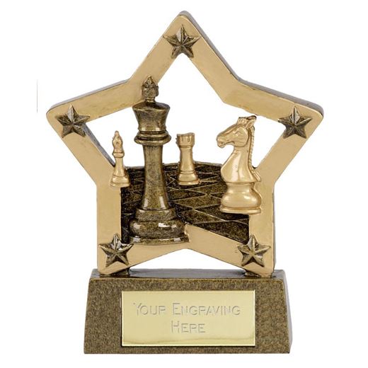 Antique Gold Chess Star Award 12.5cm (5")