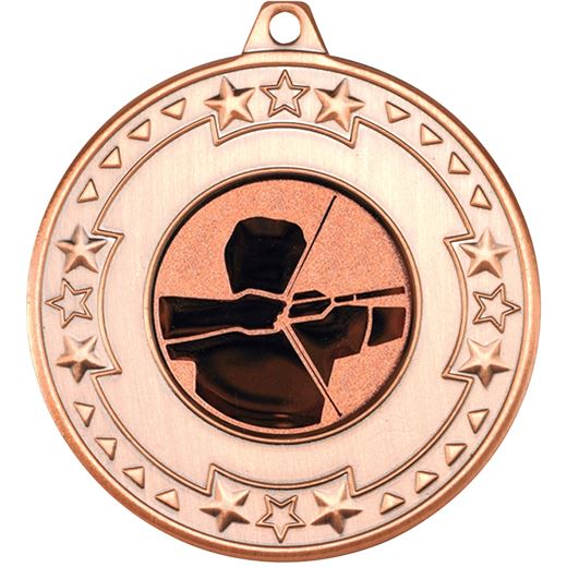 Bronze Star & Pattern Medal with 1" Archery Centre Disc 50mm (2")
