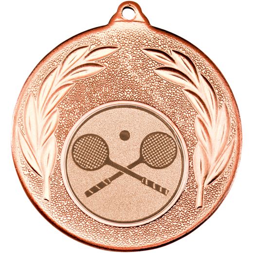 Bronze Leaf Medal with 1" Squash Centre Disc 50mm (2")