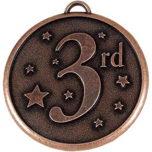 Bronze 3rd Place Stars Medal 50mm (2")