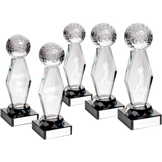 Golf Day Trophy Package Optical Crystal Awards