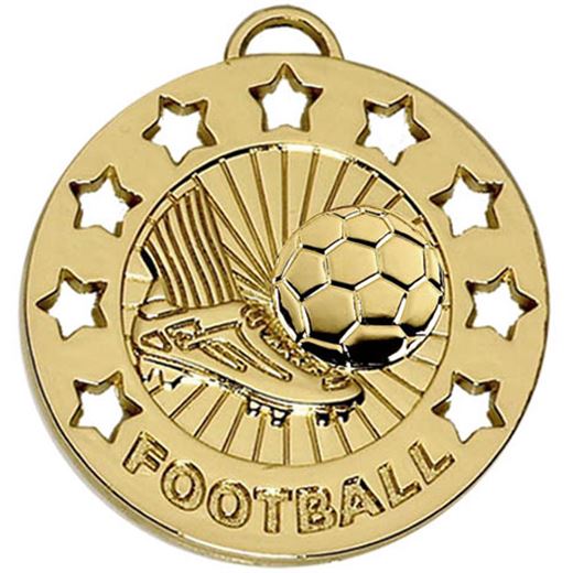 Gold Spectrum Football Medal 40mm (1.5")