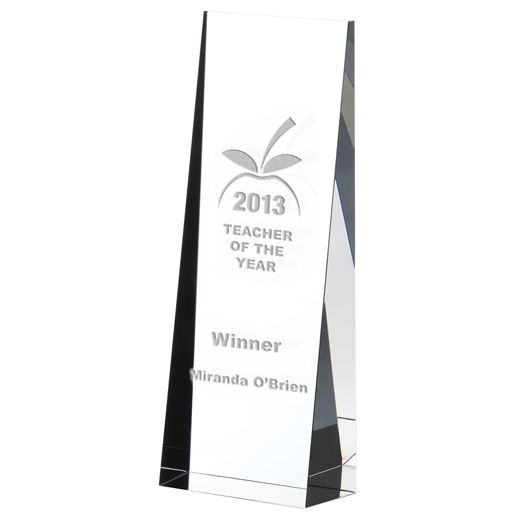 Optical Crystal Towering Wedge Award 21cm (8.25")