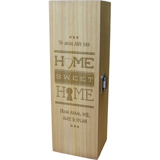 Home Sweet Home Personalised Wine Box 35cm (13.75")