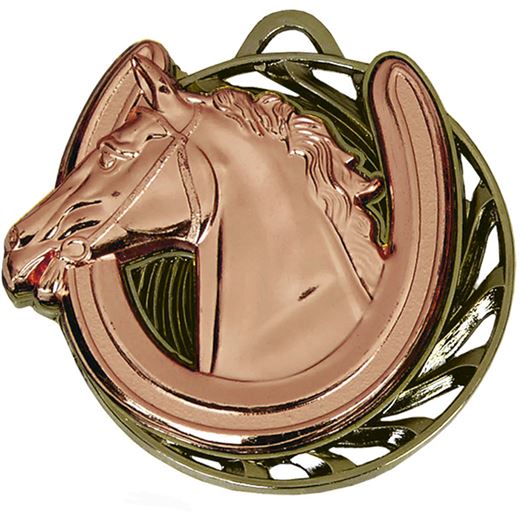 Bronze Vortex Horse Equestrian Medal 50mm (2")