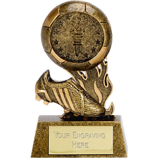 Resin Ball & Boot Football Scorcher Trophy 7cm (2.75")