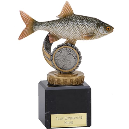 Roach Plastic Fishing Trophy on Marble Base 12cm (4.75")