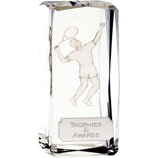 Optical Crystal Clarity Male Tennis Award 11.5cm (4.5")