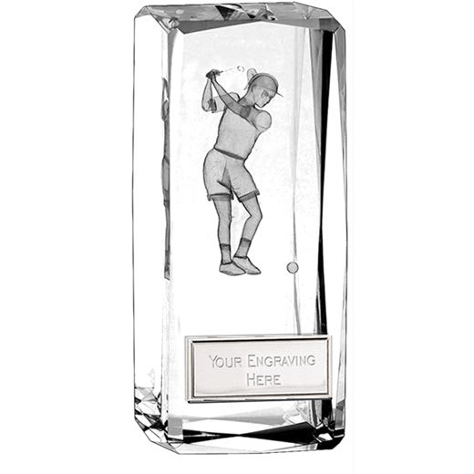 Optical Crystal Clarity Female Golfer Award 11.5cm (4.5")