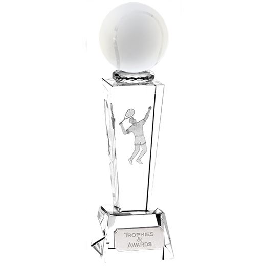 Optical Crystal Unite Male Tennis Award 21.5cm (8.5")