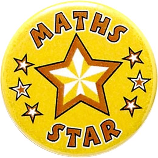 Maths Star Pin Badge 25mm (1")
