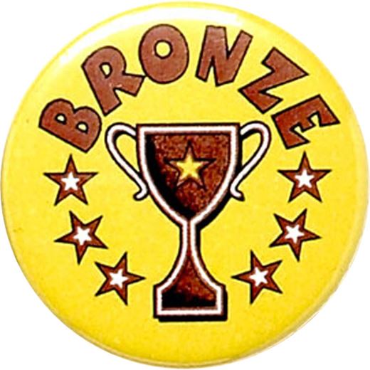 Bronze Cup Yellow Pin Badge 25mm (1")