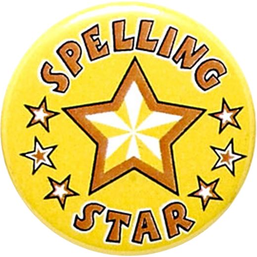 Spelling Star Pin Badge 25mm (1")
