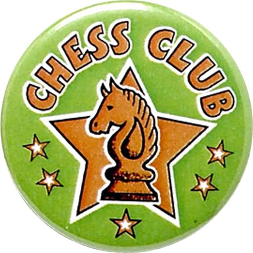Green Chess Club Pin Badge 25mm (1")