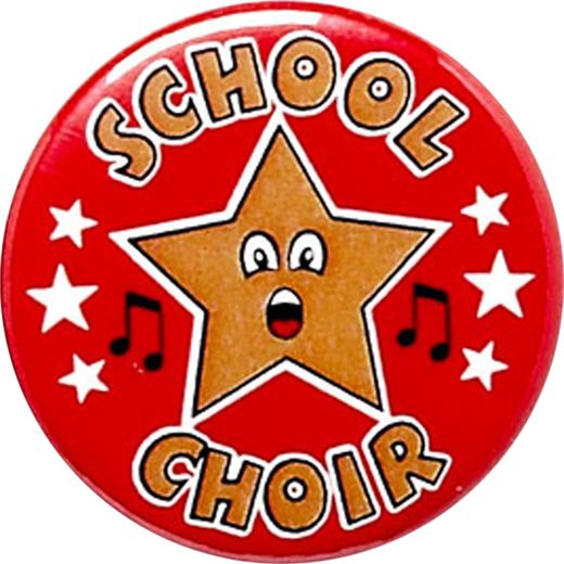 Red School Choir Pin Badge 25mm (1")