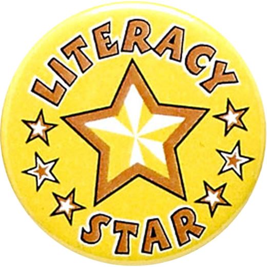 Literacy Star Pin Badge 25mm (1")