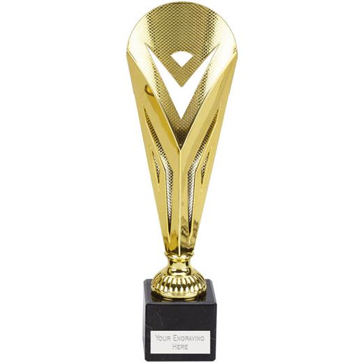 Tribute Gold Cone Cup On Marble Base 24.5cm (9.5")