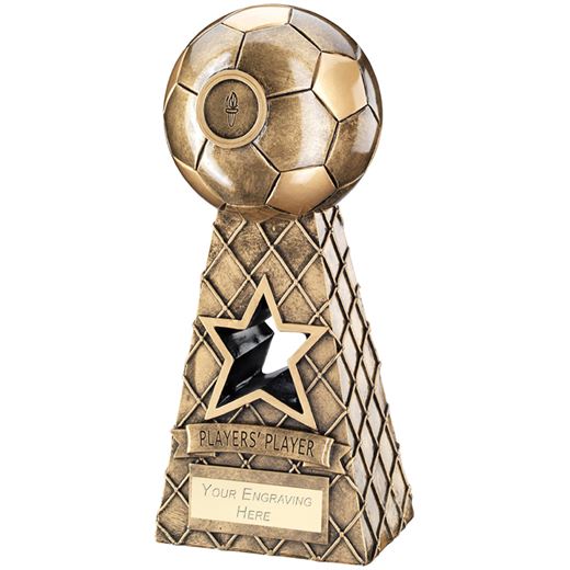 Players Player Antique Gold Football Net Pyramid Trophy 26cm (10.25")