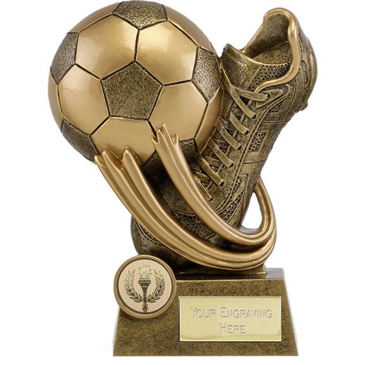 Epic Resin Football Boot & Ball Trophy 11.5cm (4.5")