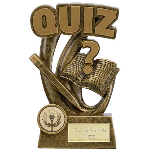 Epic Resin Quiz Trophy 14cm (5.5")