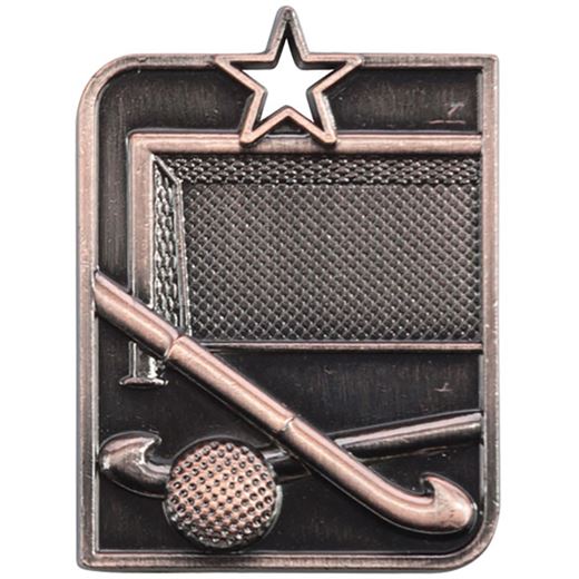 Bronze Centurion Star Hockey Square Medal 53mm x 40mm (2.25" x 1.5")