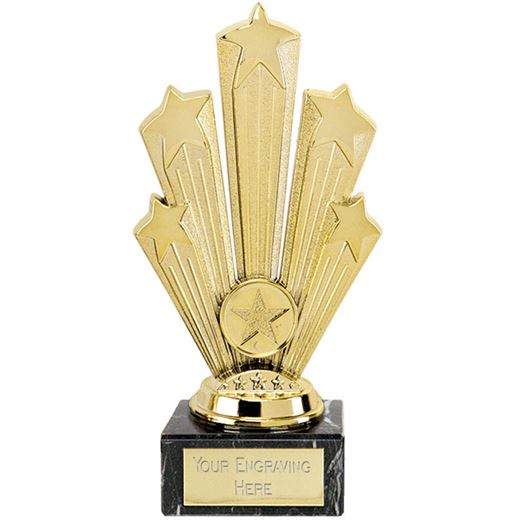 Star Supreme Trophy On Marble Base Gold 18.5cm (7.25")