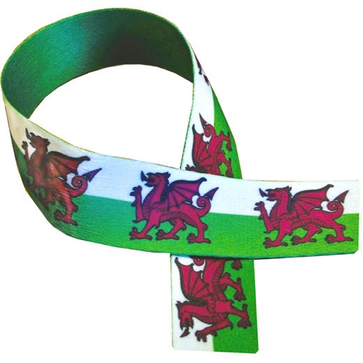 Welsh Dragon Print Medal Ribbon 80cm (32")