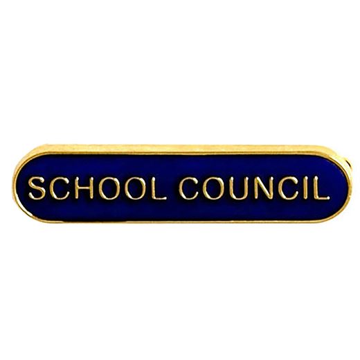School Council Lapel Bar Badge Blue 40mm x 8mm