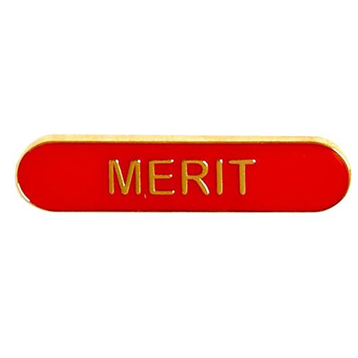 Merit Lapel Bar Badge Red 40mm x 8mm