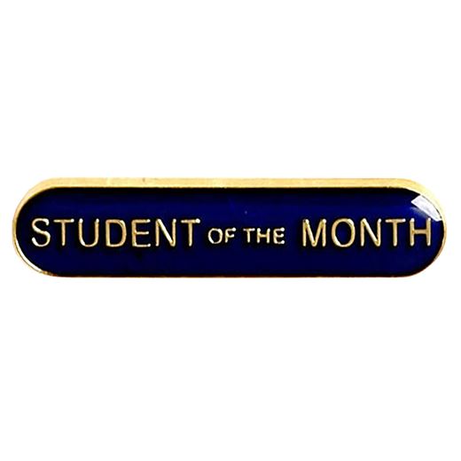 Student of the Month Lapel Bar Badge Blue 40mm x 8mm