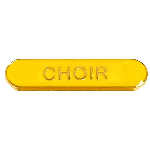 Choir Lapel Bar Badge Yellow 40mm x 8mm