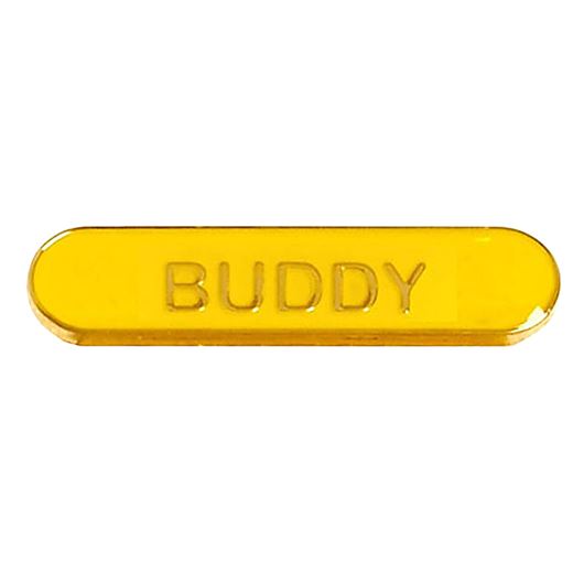 Buddy Lapel Bar Badge Yellow 40mm x 8mm