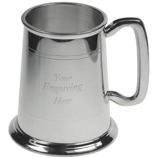 Double Lined 1pt Sheffield Pewter Tankard 11.5cm (4.5")