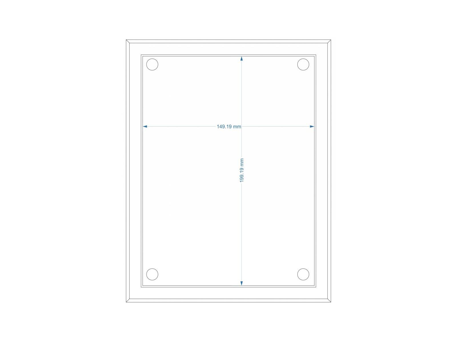 Glass Front White Wood Presentation Plaque 18cm x 23cm (7" x 9")