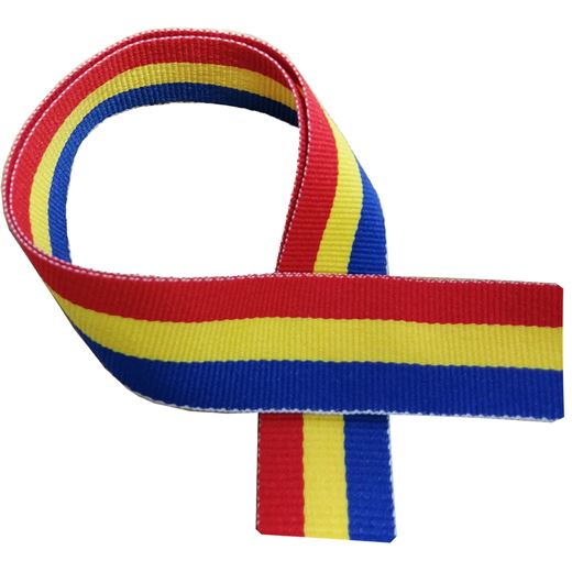 Blue, Yellow and Red Medal Ribbon 80cm (32")