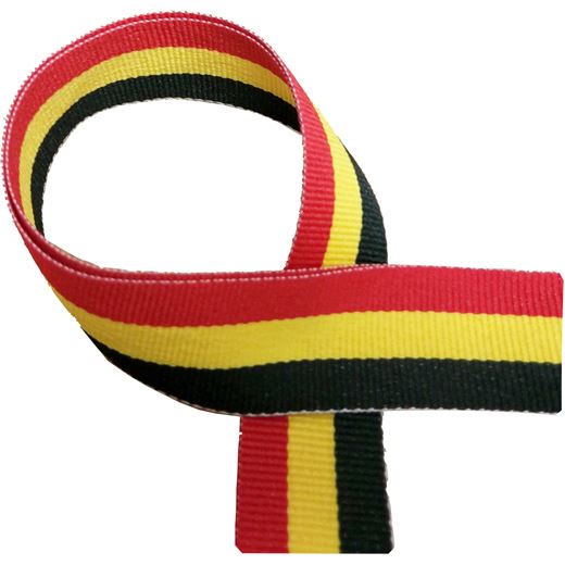 Black, Yellow and Red Medal Ribbon 80cm (32")